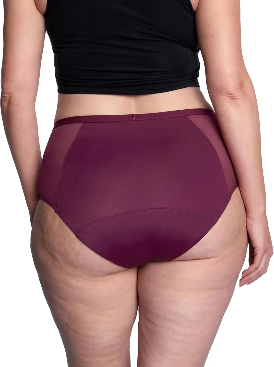 Thinx Period Underwear, Comfort-Stretch Hi-Waist, Holds Up to 12 Regular Tampons*, FSA HSA Approved Period Panties, All-Day Absorbency Menstrual Underwear for Women, Leakproof & Reusable, Plum, L,
