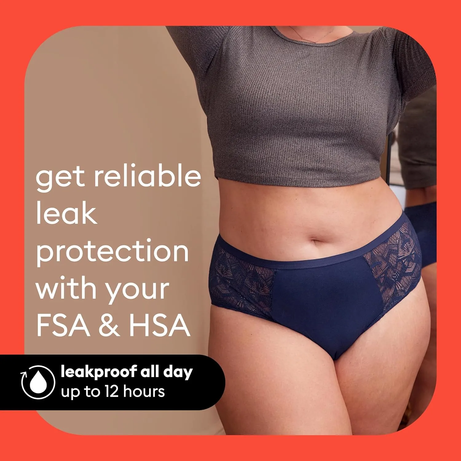 Thinx Period Underwear, Comfort-Stretch Hi-Waist, Holds Up to 12 Regular Tampons*, FSA HSA Approved Period Panties, All-Day Absorbency Menstrual Underwear for Women, Leakproof & Reusable, Plum, L,