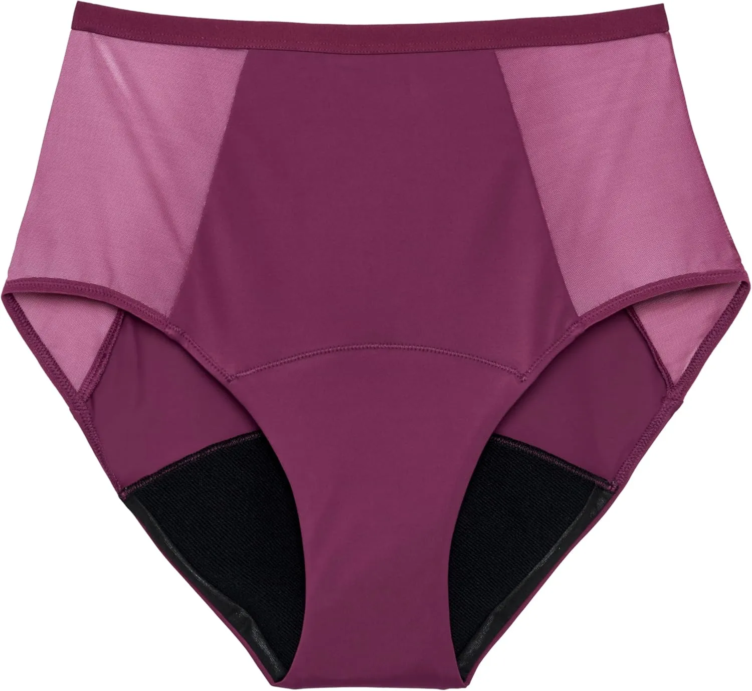 Thinx Period Underwear, Comfort-Stretch Hi-Waist, Holds Up to 12 Regular Tampons*, FSA HSA Approved Period Panties, All-Day Absorbency Menstrual Underwear for Women, Leakproof & Reusable, Plum, L,