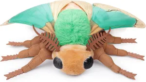 Thorn Moth Plush Simulation Toy, Cute Green Stinging Moth Toy, Soft Plush Animal Silkworm Moth Toy Collection, Flying Animal Holiday Decorate for Boys and Girls 11in