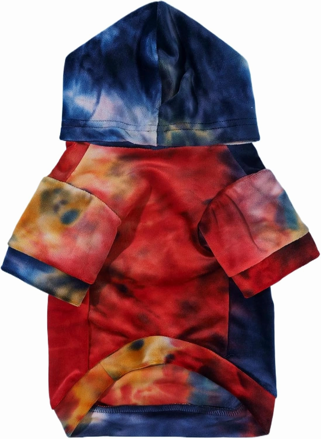 Tie Dye Dog Hoodie Puppy Sweater Sweatshirt, Cold Weather Coat Pet Clothes for Dog Cat