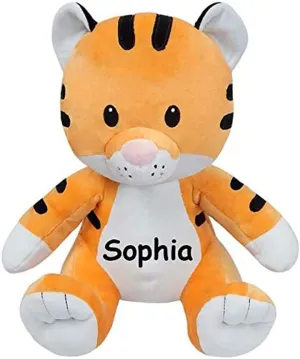 Tiger Stuffed Animal for Kids Huggy Plush Keepsake Personalized with Custom Name