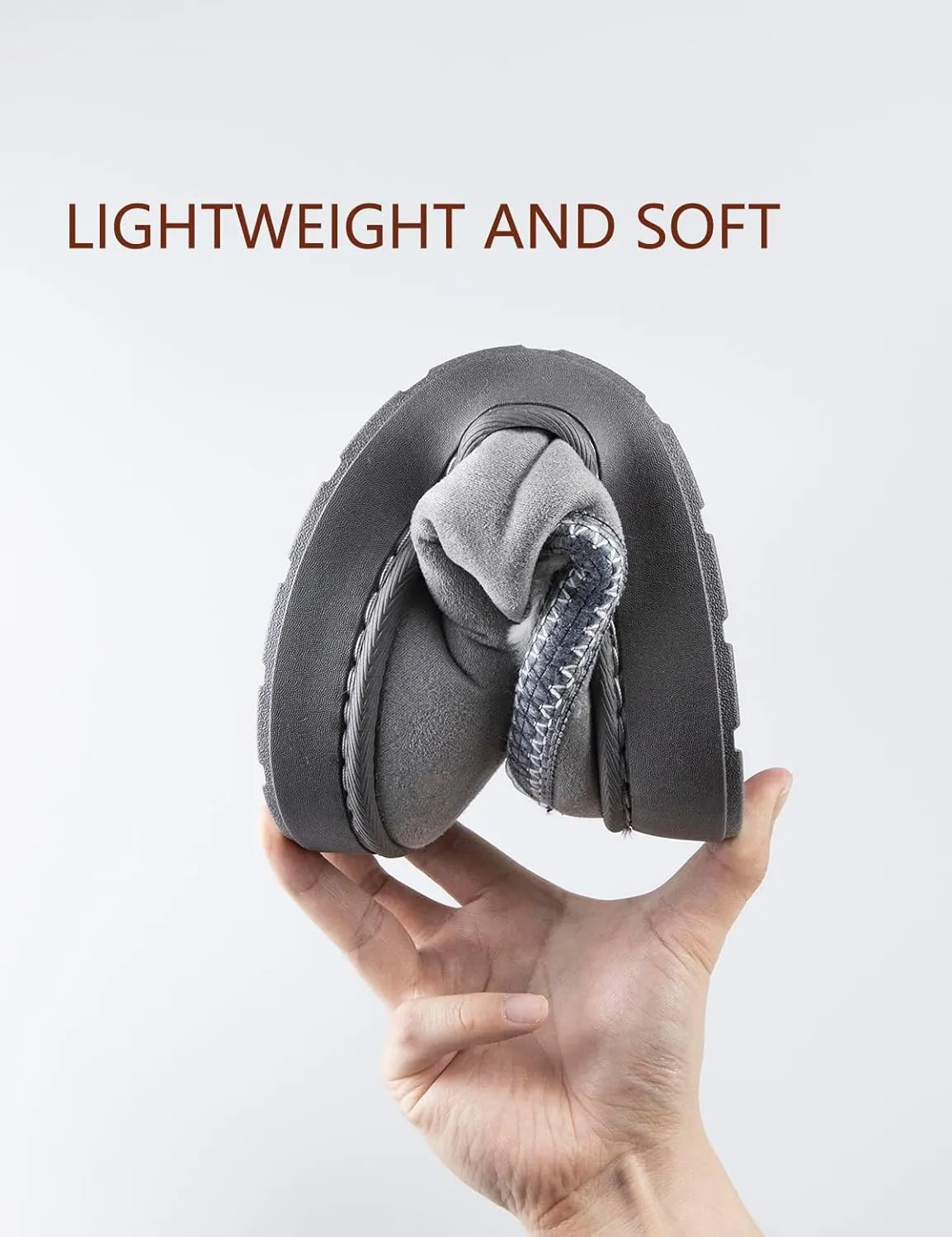 TOCONFFON Women's Fuzzy Cozy Warm Slippers Lightweight Platform House Slippers Fluffy Anti-Skid Plush Memory Foam Indoor Outdoor Home Shoes
