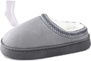 TOCONFFON Women's Fuzzy Cozy Warm Slippers Lightweight Platform House Slippers Fluffy Anti-Skid Plush Memory Foam Indoor Outdoor Home Shoes