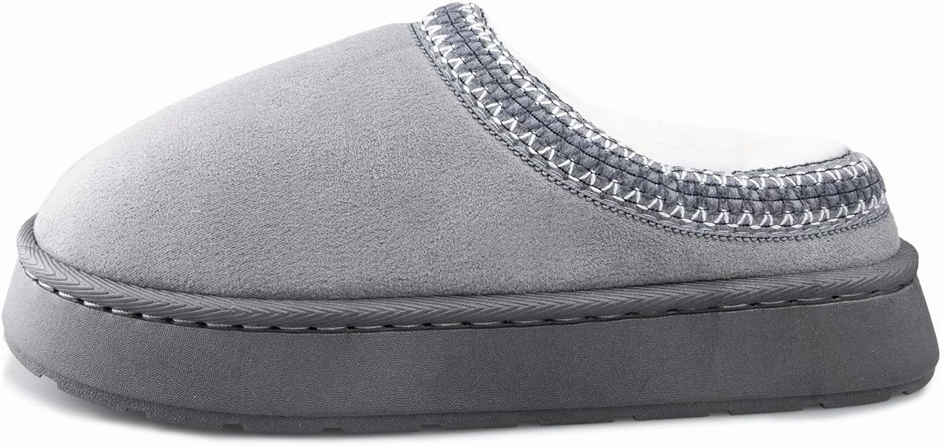 TOCONFFON Women's Fuzzy Cozy Warm Slippers Lightweight Platform House Slippers Fluffy Anti-Skid Plush Memory Foam Indoor Outdoor Home Shoes