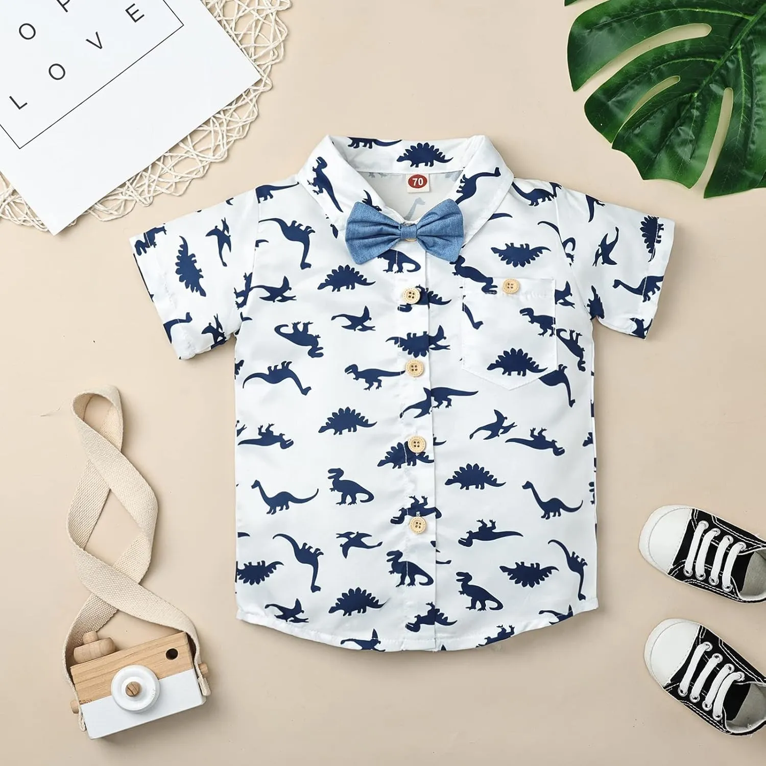 Toddler Baby Boy Clothes Summer Shorts Sets Short Sleeve Dinosaurs Shirt Top   Shorts Set Outfits Set 12 Months-4T