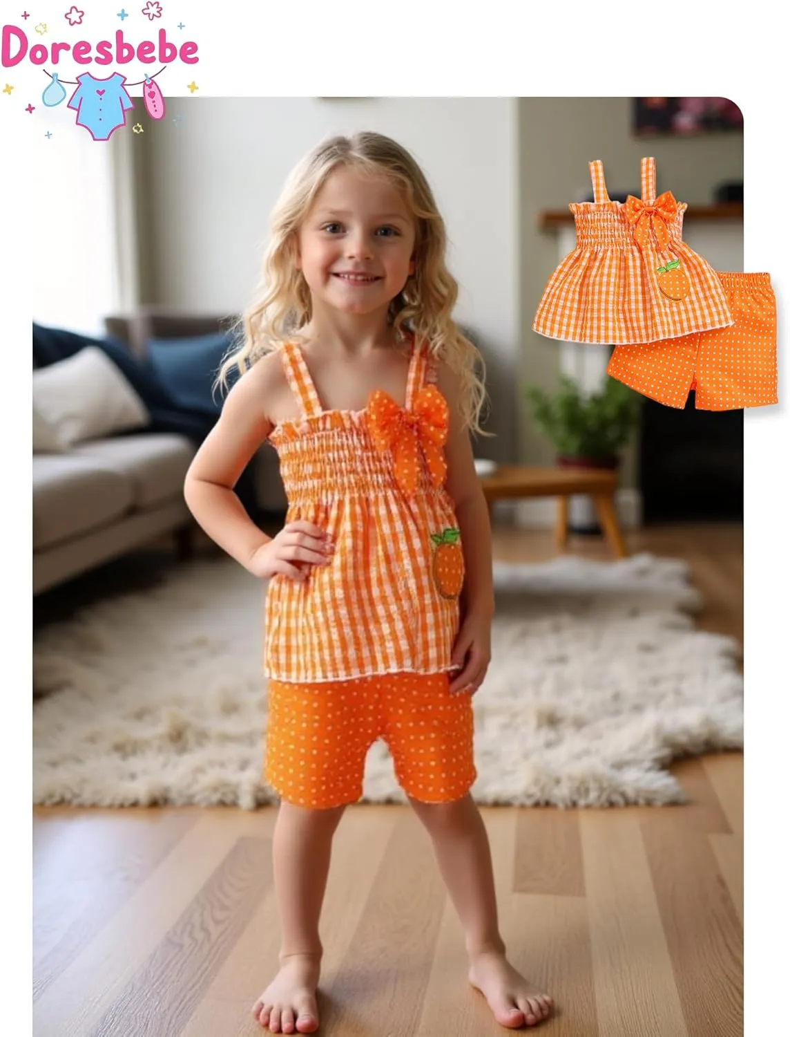 Toddler Girl Clothes Baby Girl Summer Outfits Ruffle Sleeveless Shirts Linen Tops Shorts Set for Girl Clothing