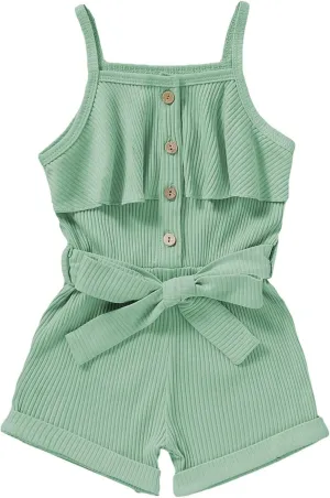 Toddler Girl Clothes Baby Summer Sleeveless Clothing Cute Halter Romper One-piece Jumpsuit Summer Clothes Set 1-5T