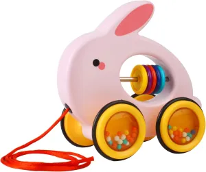 Toddler Pull Toys, Pull Along Walking Toy for Toddlers and Beginner Walkers 3 Years Old TLWJC-01 (Cute Rabbit) 7033