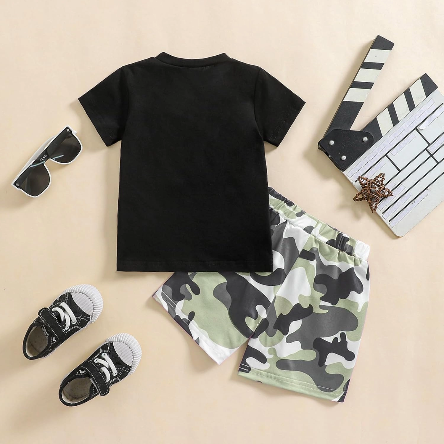 Toddler Baby Boys Summer Outfits Short Sleeve T-Shirt and Shorts Clothes Set