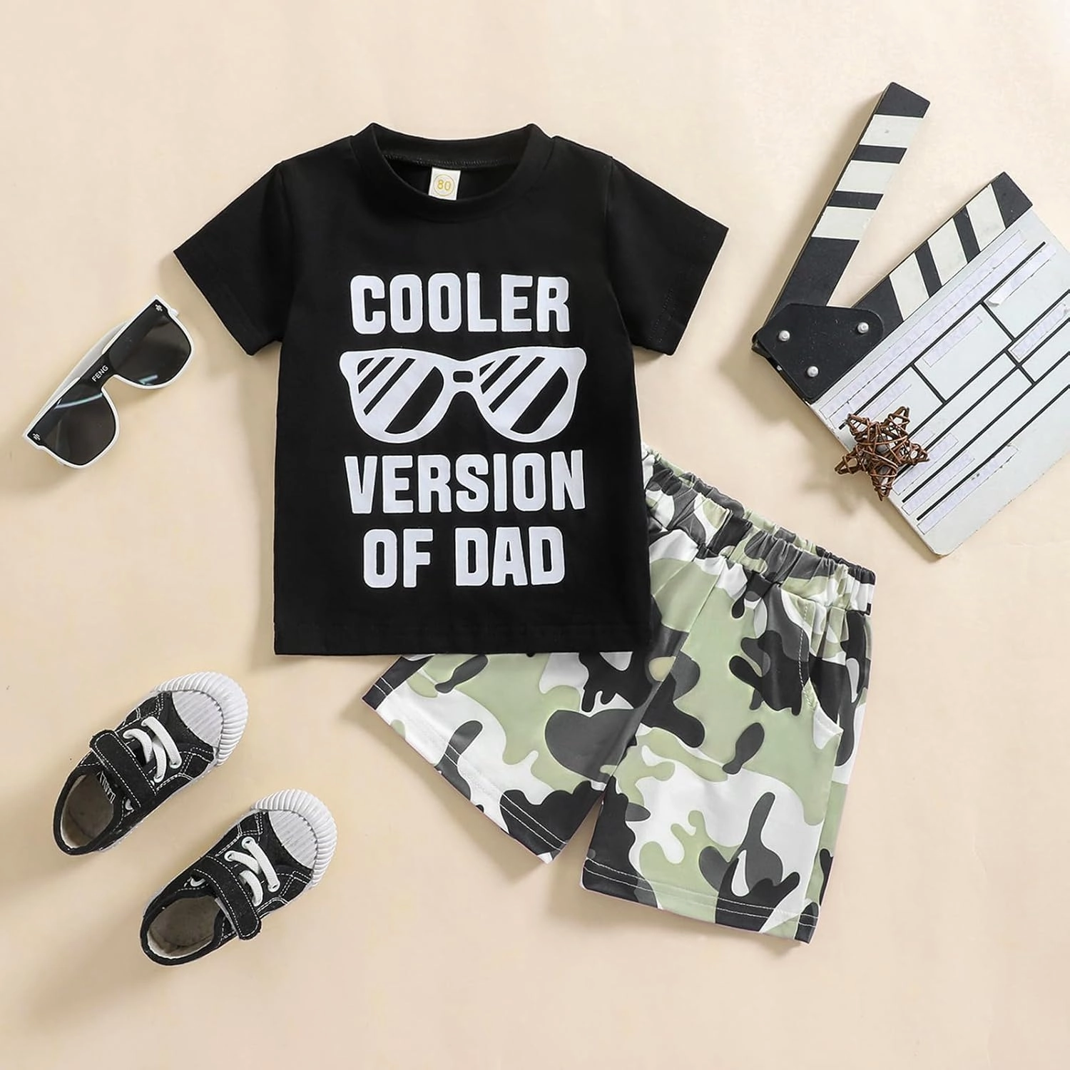 Toddler Baby Boys Summer Outfits Short Sleeve T-Shirt and Shorts Clothes Set