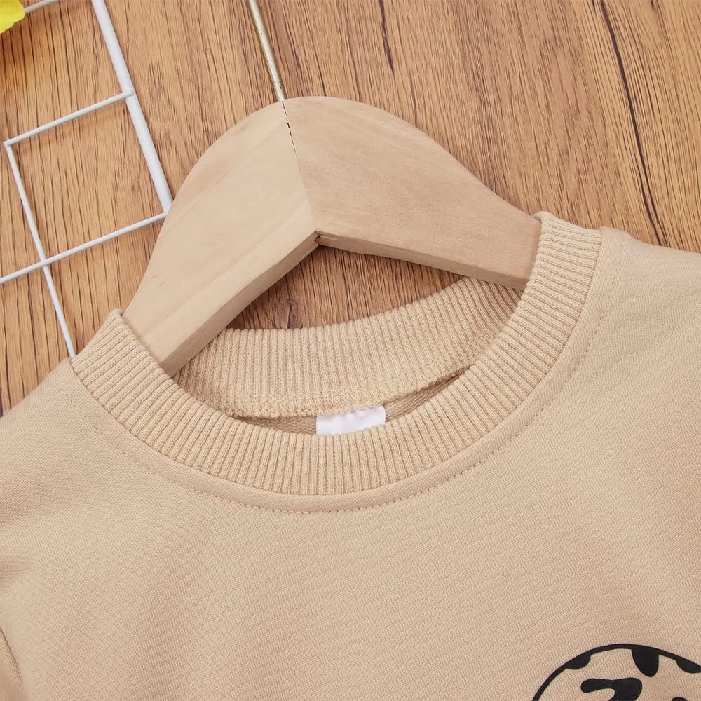Toddler Baby Girl Leopard Fall Clothes Long Sleeve Pullover Crew Neck Top Sweatshirt Pants Casual Winter Outfits