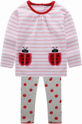 Toddler Baby Girls Clothing Set Cute Print Long Sleeve T Shirt and Pants 2pcs Outfits