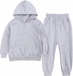 Toddler Boy Clothes Boys Fall Winter Outfit Long Sleeve Solid Hoodie Sweatshirts Sweatpant 2Pcs Baby Clothing Set
