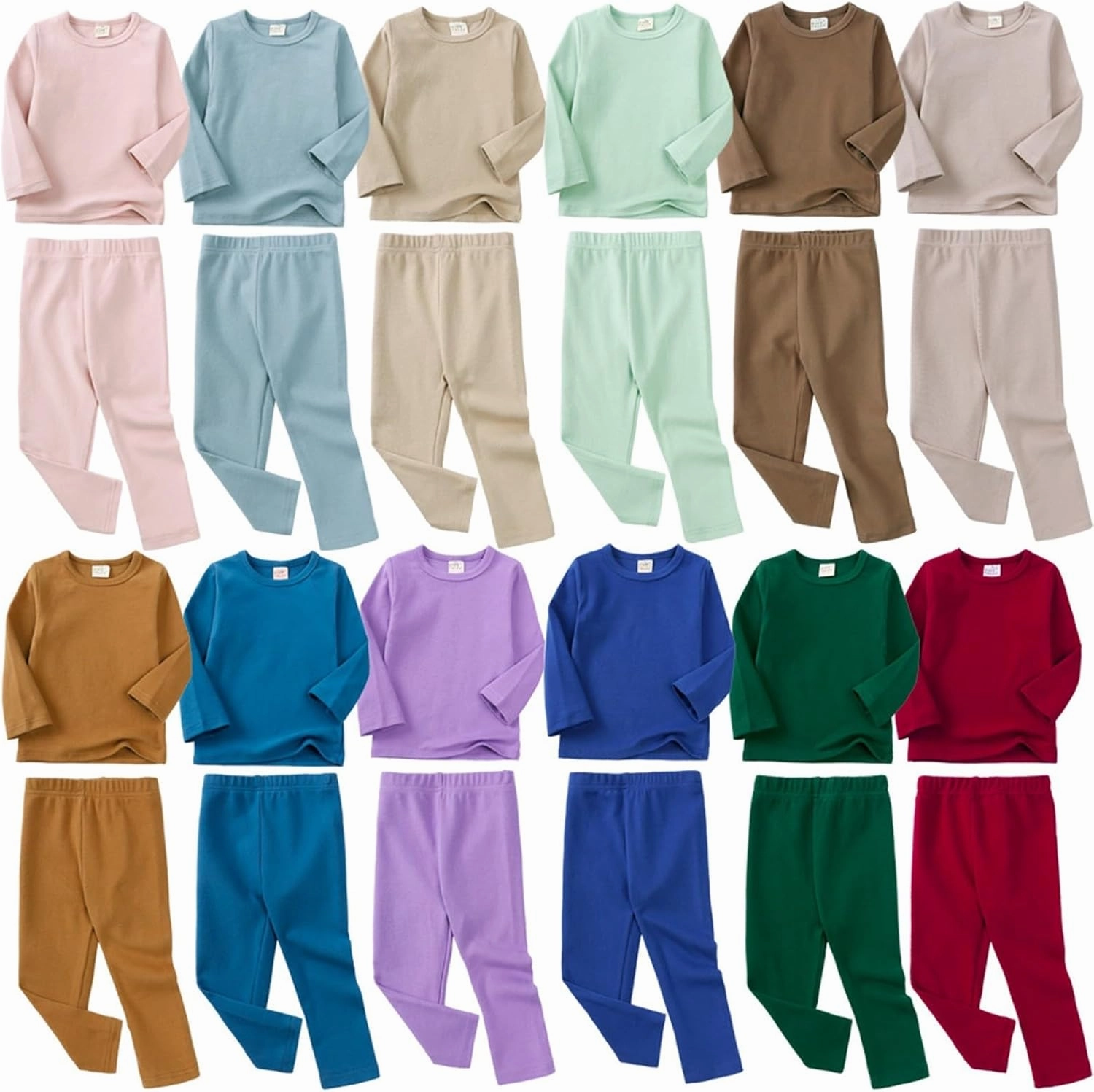 Toddler Boy Girl Warm 𝐏ajama Set Autumn and Winter Long Sleeved Pullover Underwear 2PC Baby Girl Outfit Set