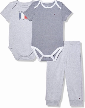 Tommy Hilfiger Baby Boys 2 Bodysuits and Pant Set