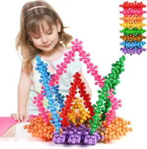 TOMYOU 200 Pieces Building Blocks Kids STEM Toys Educational Discs Sets Interlocking Solid Plastic for Preschool Boys and Girls Aged 3 , Safe Material Creativity