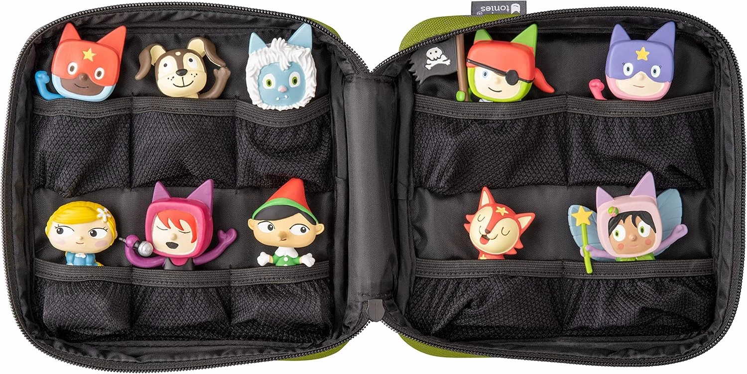 Tonies Carrying Case - Secure Protection for up to 10 Characters - Green