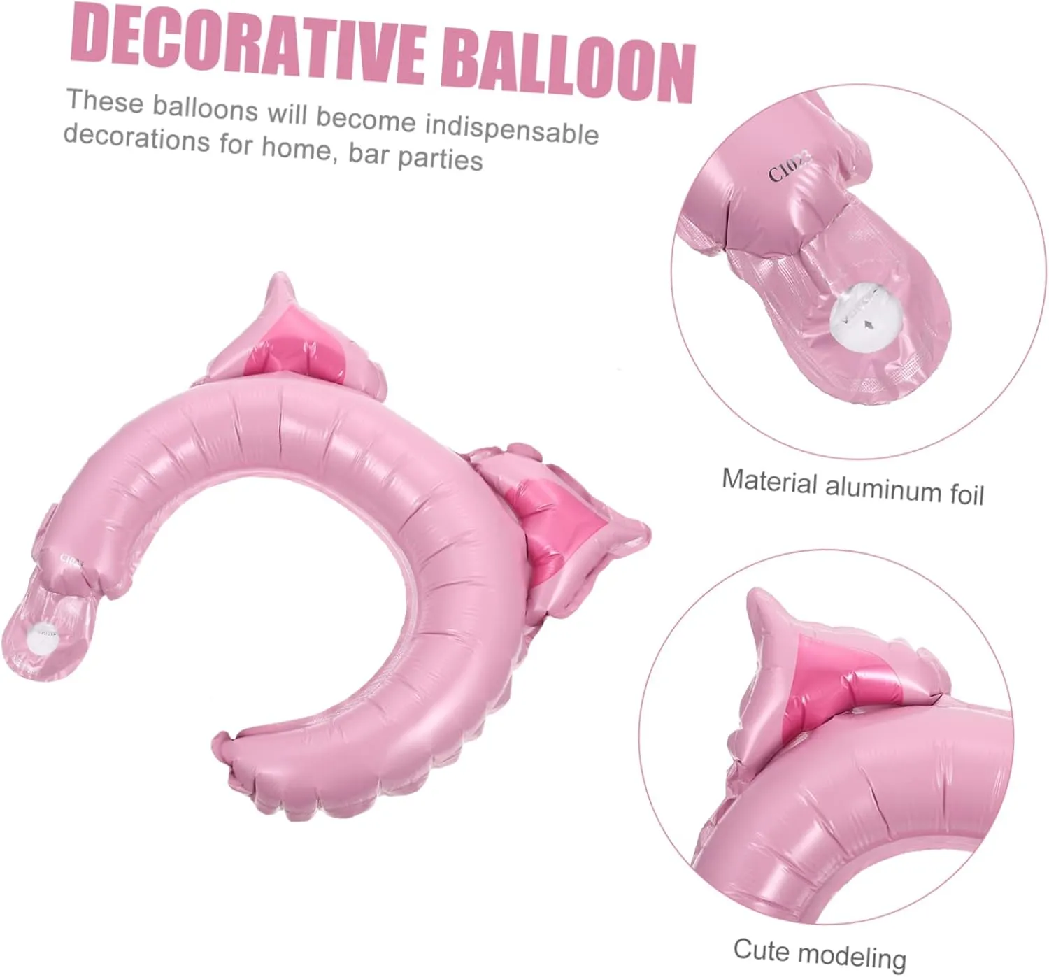 Totority 250 Pcs Headband Aluminum Film Balloon Pig Headband Kids Scrunchies Cartoon Headband Balloon Inflatable Headbands Balloon Puppy Dog Balloons Zoo Bunny Aluminum Foil Animal Child