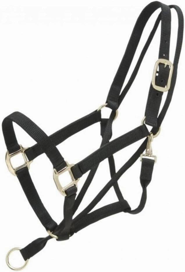 Tough 1 Pull-Back Halter Horse Black