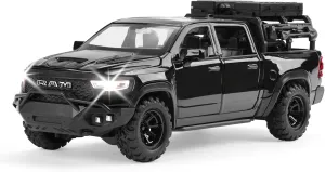 Toy Dodge Mammoth Pickup Truck Model Car Vehicle Toy for Kids Boys 3  Years, Diecast Metal Truck with Sound and Light, 1:32 Alloy Toy Truck for Kids Birthday Gift and Model Collection