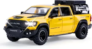 Toy Dodge Mammoth Pickup Truck Model Car Vehicle Toy for Kids Boys 3  Years, Diecast Metal Truck with Sound and Light, 1:32 Alloy Toy Truck for Kids Birthday Gift and Model Collection