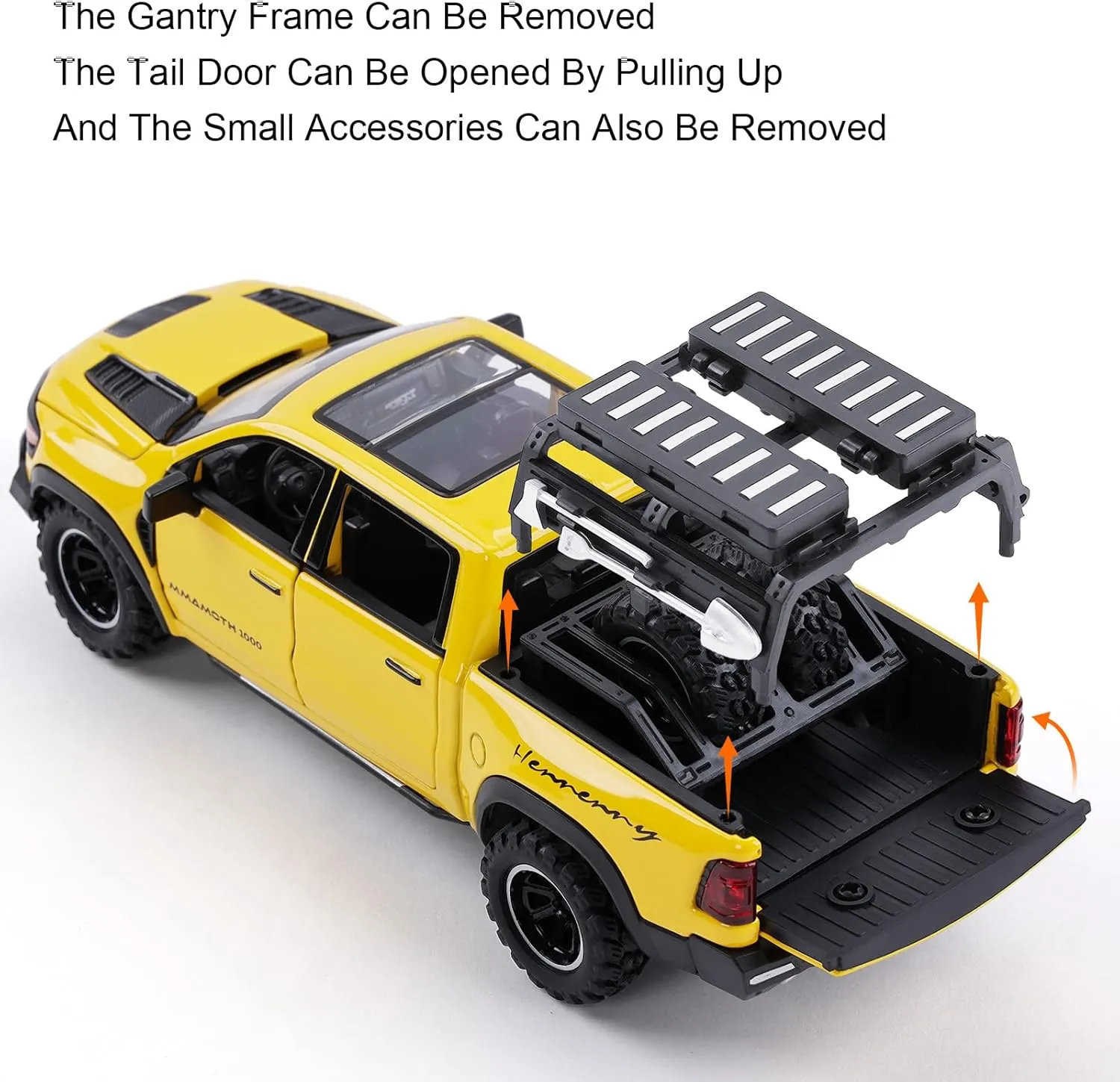 Toy Dodge Mammoth Pickup Truck Model Car Vehicle Toy for Kids Boys 3  Years, Diecast Metal Truck with Sound and Light, 1:32 Alloy Toy Truck for Kids Birthday Gift and Model Collection