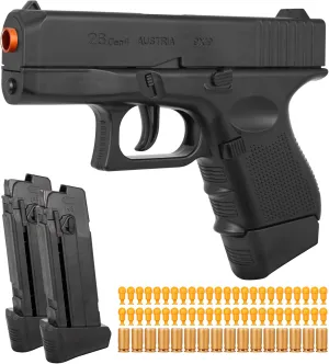 Toy Gun, Soft Bullet Gun for Boys, G26 Toy Gun Pistol, Empty Shell Ejecting Toy Gun for Kids, Shooting Game Educational Toy Gun Model, Gift for Kids (Boys&Girls) Age 8  (Black)