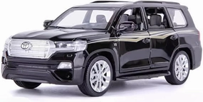 Toy Car Compatible for 1：32 Land Cruiser Model Car, Pull Back Diecast Collectible Car with Sounds＆Lights for Kids Boys Girls and Adults, Gift Black