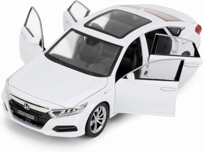 Toy Cars Compatible for 1:24 Accord Model Cars, Pull Back Die-cast Vehicles with Sounds＆Lights for Kids Boys Girls and Adults, Gift White
