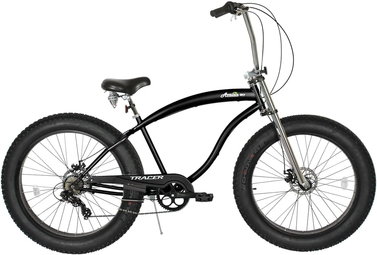 Tracer Avalon 26/29 Inch Beach Cruiser Bike for Adult Men & Women, 7-Speed Disc Brake 3.0 Fat tire Low Step-Through Frame, City Hybrid Bike