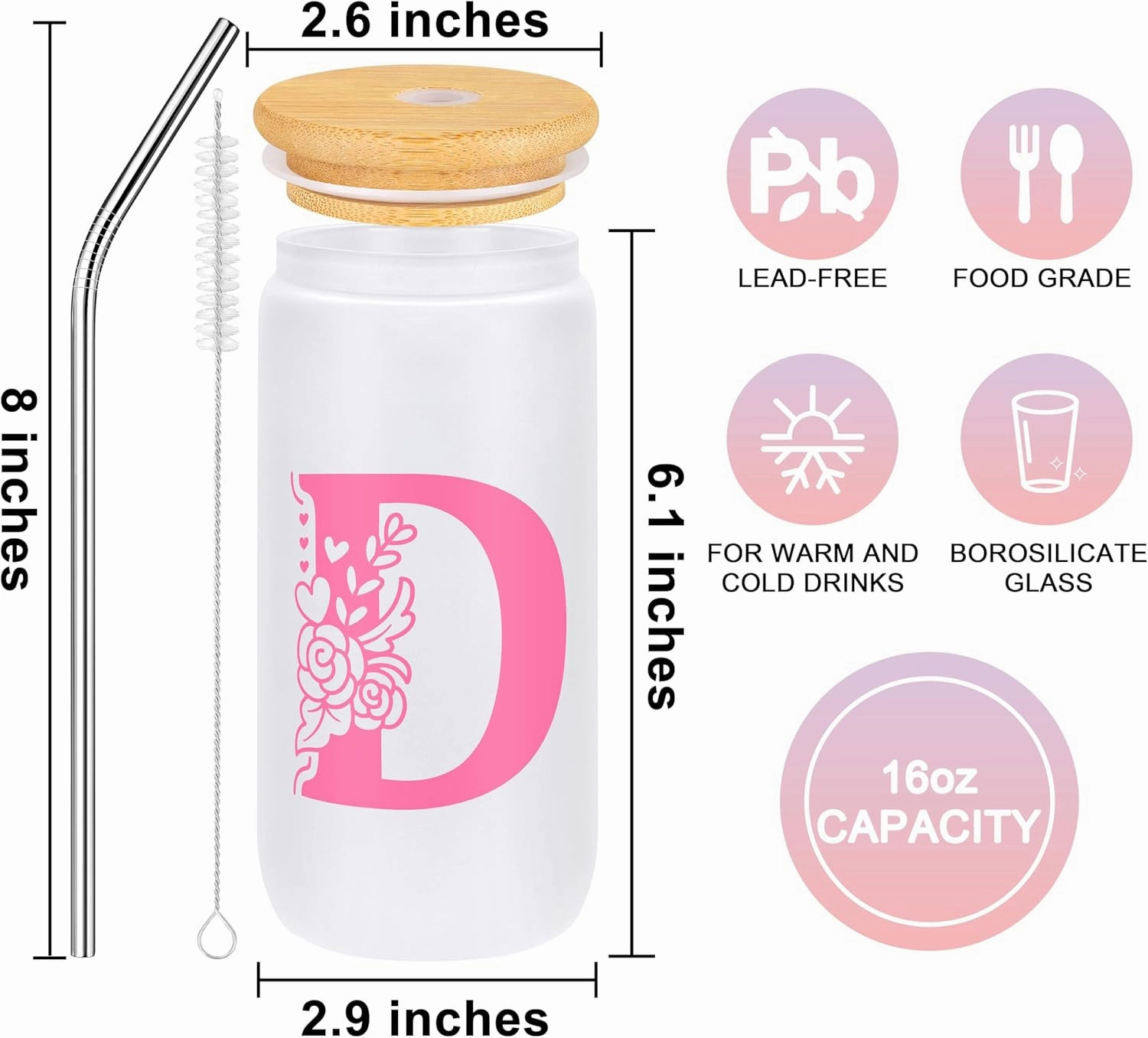 Trendy Pink Initial D Gifts for Tween Girls - Christmas & Birthday Gifts for 10-18 Year Olds