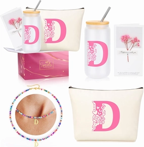 Trendy Pink Initial D Gifts for Tween Girls - Christmas & Birthday Gifts for 10-18 Year Olds