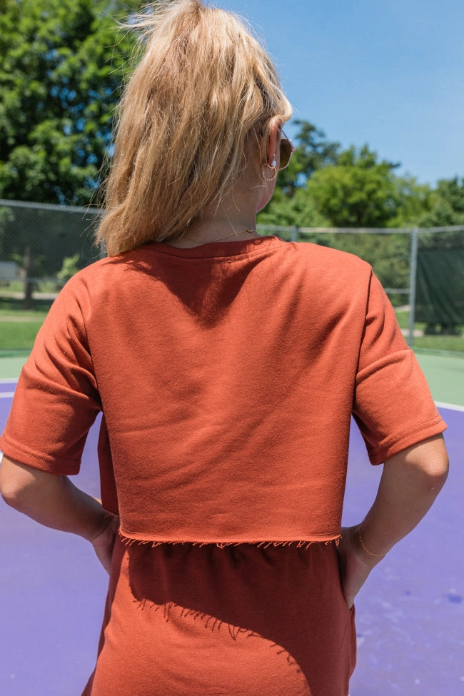 Tried It All Brown Crop Sweatshirt FINAL SALE