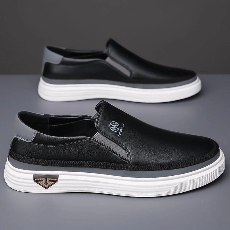 Trsorini Mens Casual Shoes Soft Comfortable Flat Lightweight Moccasin Classic Breathable Leather Men's Shoes