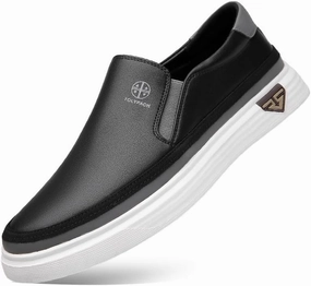 Trsorini Mens Casual Shoes Soft Comfortable Flat Lightweight Moccasin Classic Breathable Leather Men's Shoes