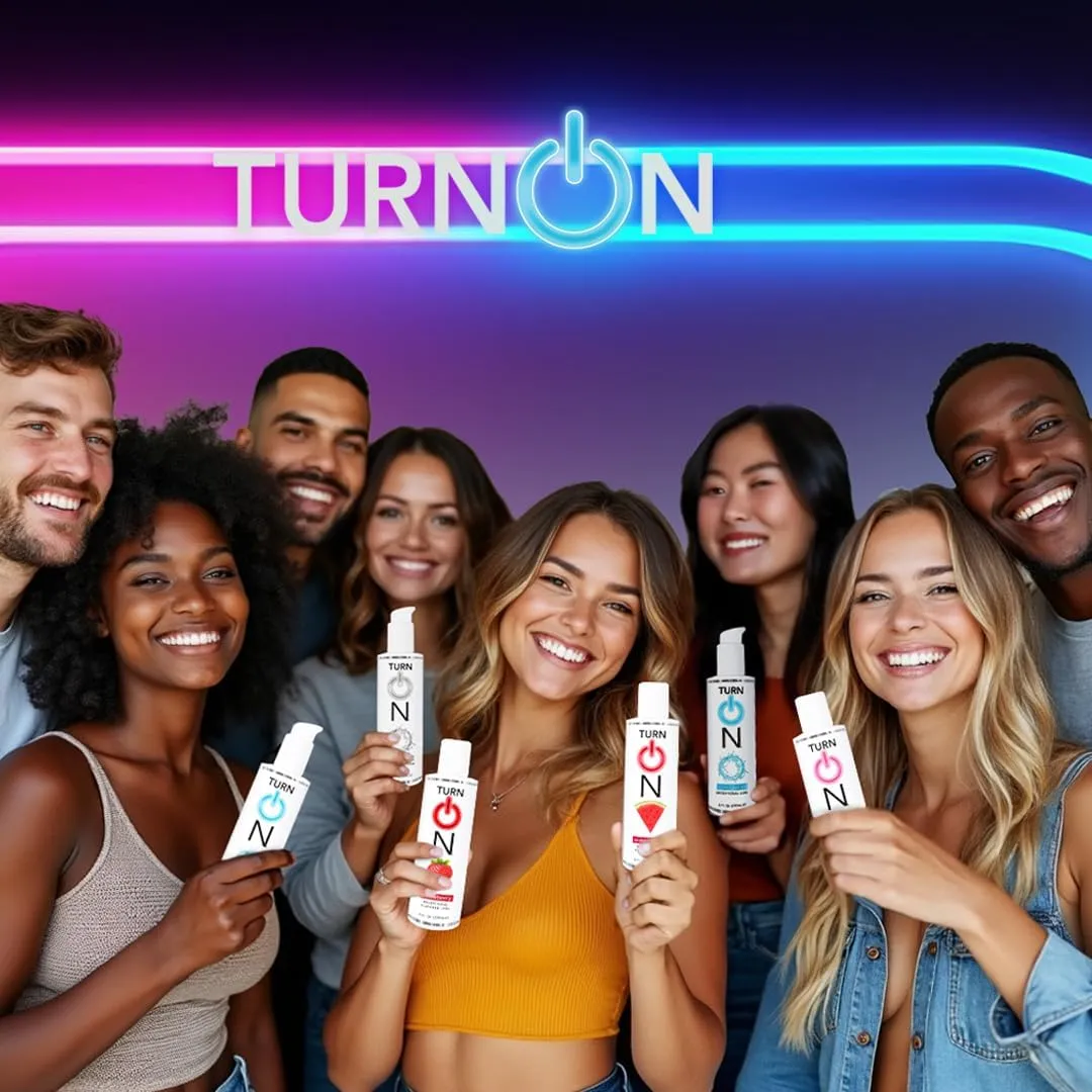 Turn On Water-Based Premium Personal Lubricant | Long Lasting, Ph Balanced, Hypoallergenic, Condom Safe Lube for Men, Women, and Couples, 32 fl oz