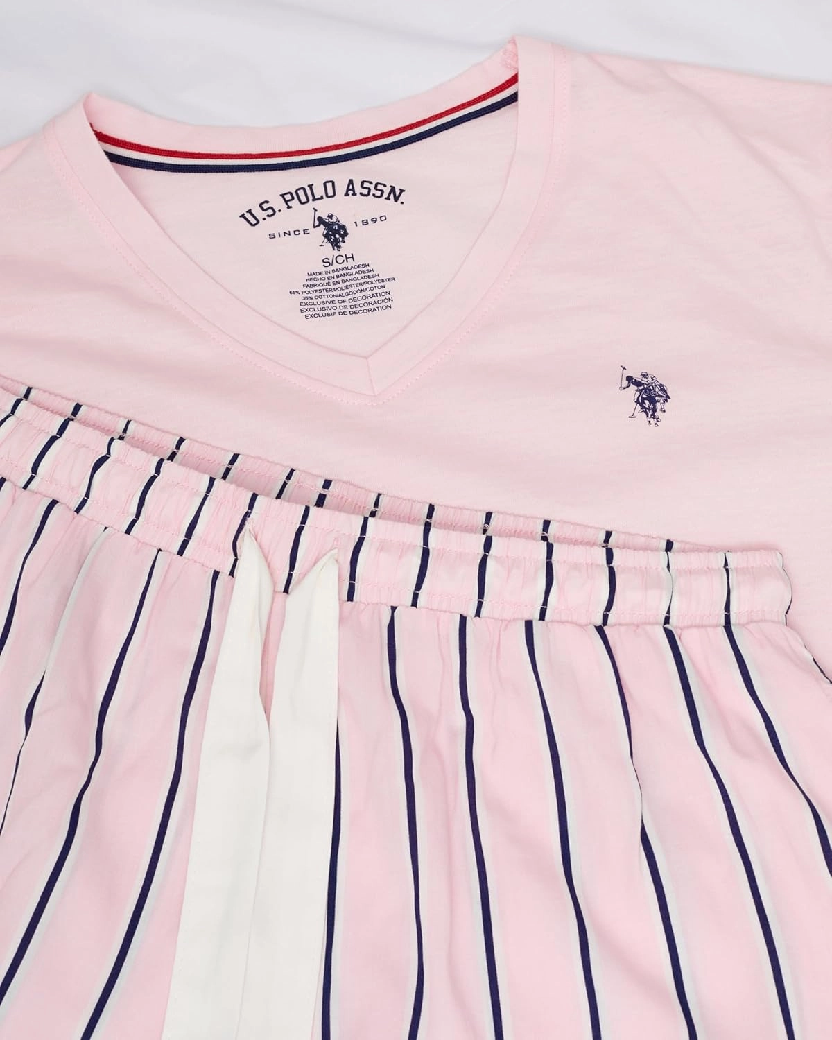 U.S. Polo Assn. Summer Pajamas for Women 2 Piece T-Shirt and Shorts Loungewear- Summer PJs for Women Set