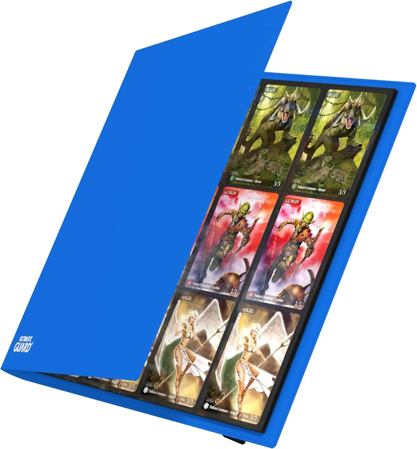 Ultimate Guard Flexxfolio | 12 Side-Loading Pocket for Trading Card Storage up to 480 Cards Binder, Sturdy Card Collection Designed for Double-Sleeved Cards, Blue Quadrow Card Album Folder for TCG