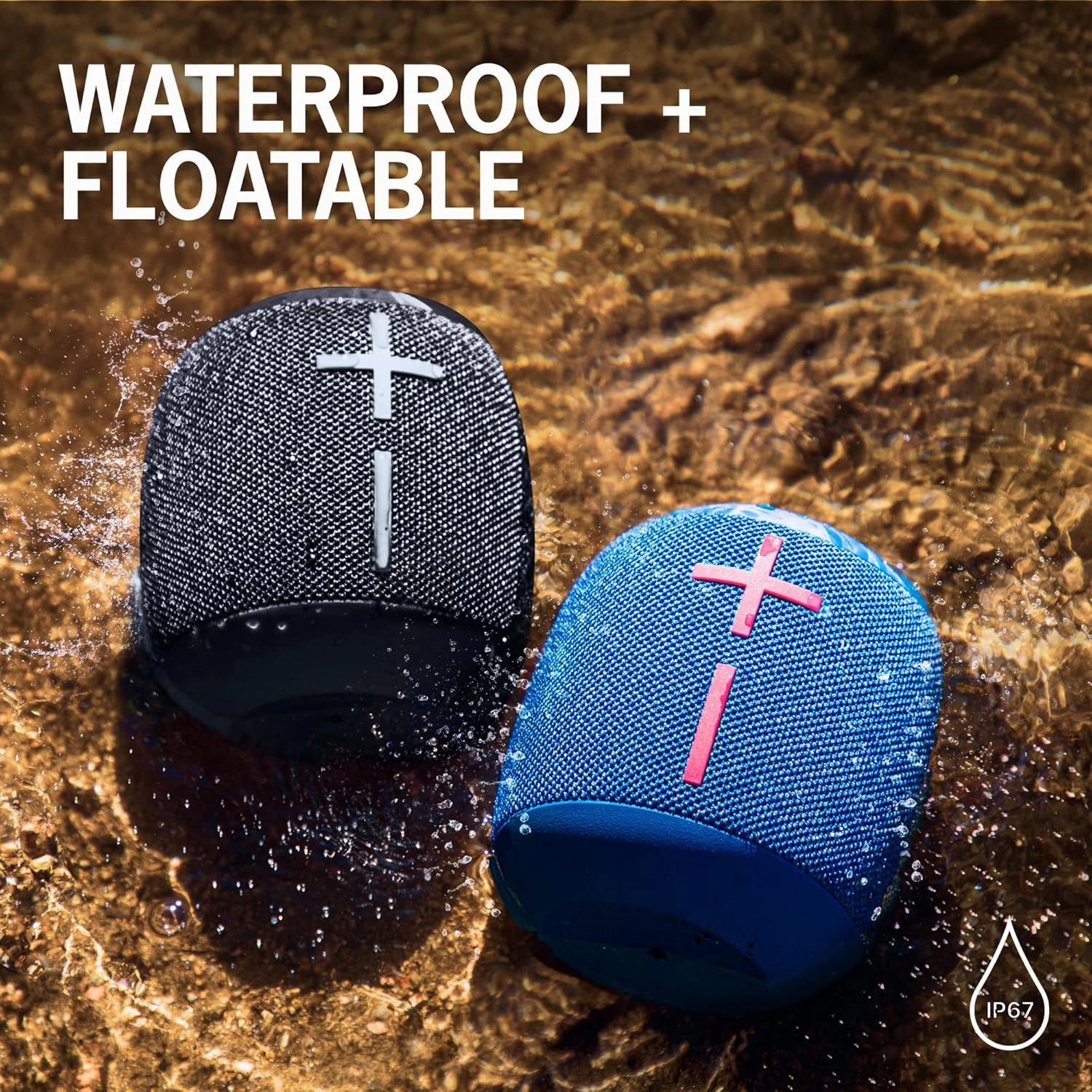 Ultimate Ears WONDERBOOM 3 Waterproof/Dustproof Mini Speaker - Joyous Brights Grey (Renewed)