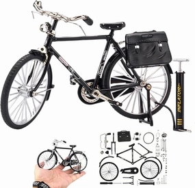 UMESEE 3D Metal Puzzles Toy Bike for Teenagers and Adults, Simulation Mini Bicycle Model Scale Kit, 3D Bicycle Model Building Kit, DIY Craft Kits 3D Puzzles for Beginners (Black)
