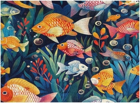 Underwater Scene with a Colorful Fish 1000 Piece Jigsaw Puzzle for Adults, Home Decor Birthday Party Gift Family Game Toy as Wall Art Decor Poster