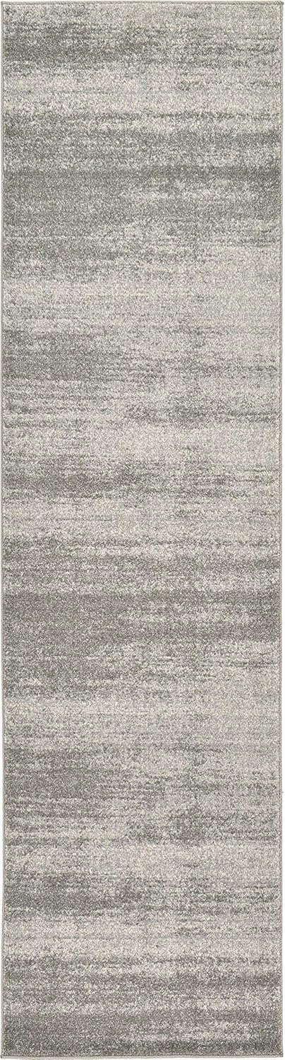 Unique Loom Del Mar Collection Area Rug - Lucille (2' 7" x 10' Runner, Gray/ Ivory)