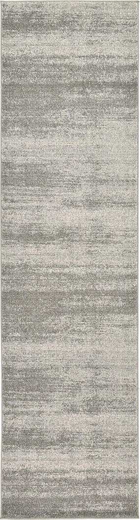 Unique Loom Del Mar Collection Area Rug - Lucille (2' 7" x 10' Runner, Gray/ Ivory)