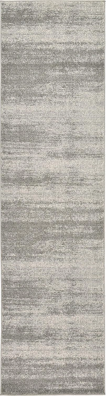 Unique Loom Del Mar Collection Area Rug - Lucille (2' 7" x 10' Runner, Gray/ Ivory)