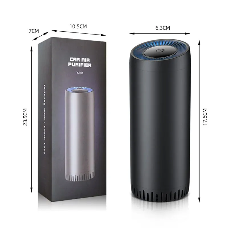 USB Rechargeable Portable Remove Dust Pm 2.5 Negative Ion Personal Mini Car Air Purifier