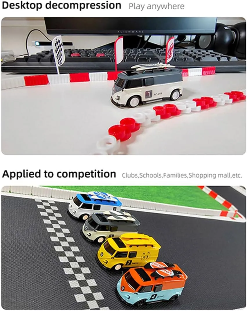V64 1/64 Mini RC Car for Adults, RC Van 2.4G Remote Control Car RC Electric Car RWD Full Proportion Metal Gear Remote Control Van RC Vehicle, Christmas Birthday Gift -RTR