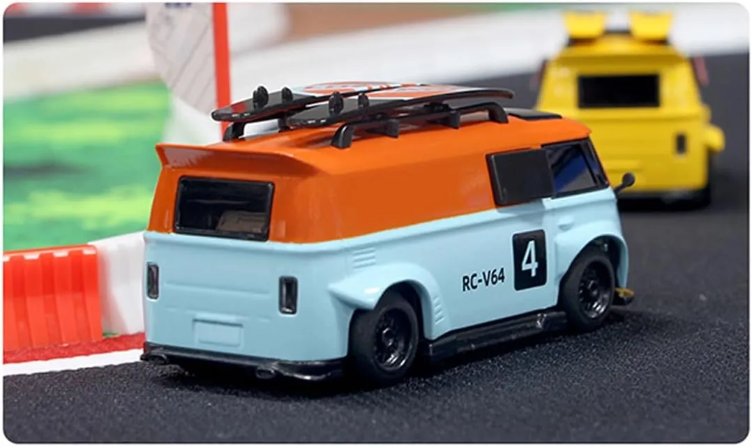 V64 1/64 Mini RC Car for Adults, RC Van 2.4G Remote Control Car RC Electric Car RWD Full Proportion Metal Gear Remote Control Van RC Vehicle, Christmas Birthday Gift -RTR