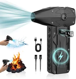 V9 Compressed Air Duster,4 Gear Adjustable 350000RPM Electric Air Duster with HD Display,Jet Dry Blower Replace Air Can - No Canned Air Duster,10000mAh Rechargeable Air Blower (Black)