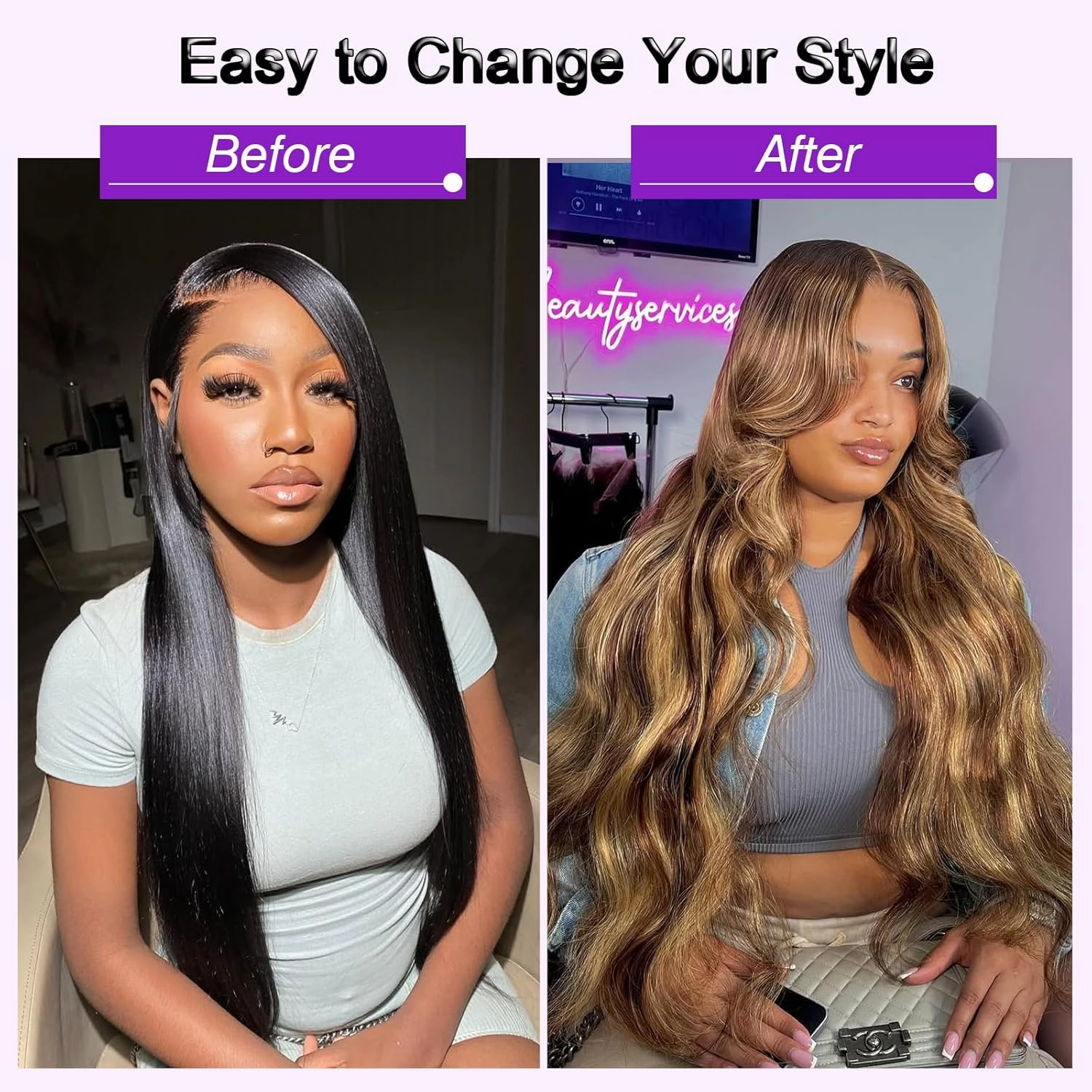 Vallbest Ombre Human Hair Bundles 26 28 30 Inch Highlight Bundles Human Hair 4/27 Blonde Body Wave Brown 12A 100% Unprocessed Brazilian Virgin Remy Weave Raw Human Hair Extensions